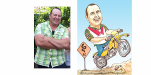 caricature trail bike rider 40