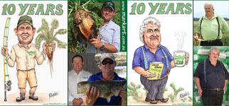 10 Years service caricatures