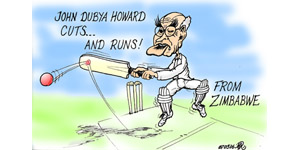 cartoon - Howard Cuts and Runs